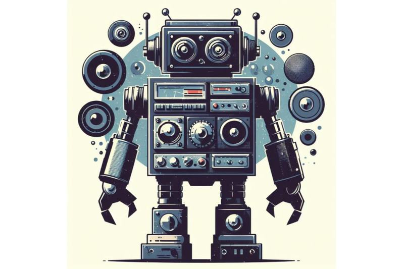 4-robot-made-of-analog-stereo-equipment-digital-art