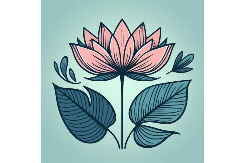 4-trendy-lotus-line-art-vector-minimal-drawing-cute-flower-illustrati