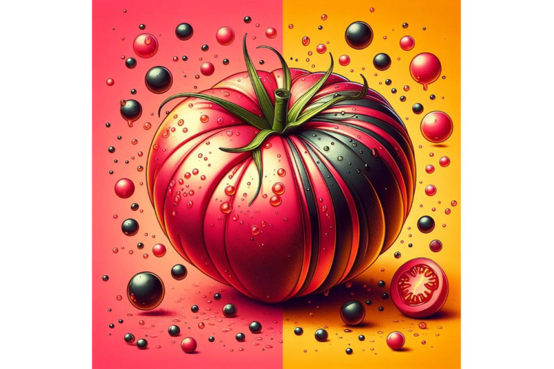 four-tomato-pink-background-3d