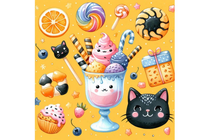 four-watercolor-frozen-sweets-clipart