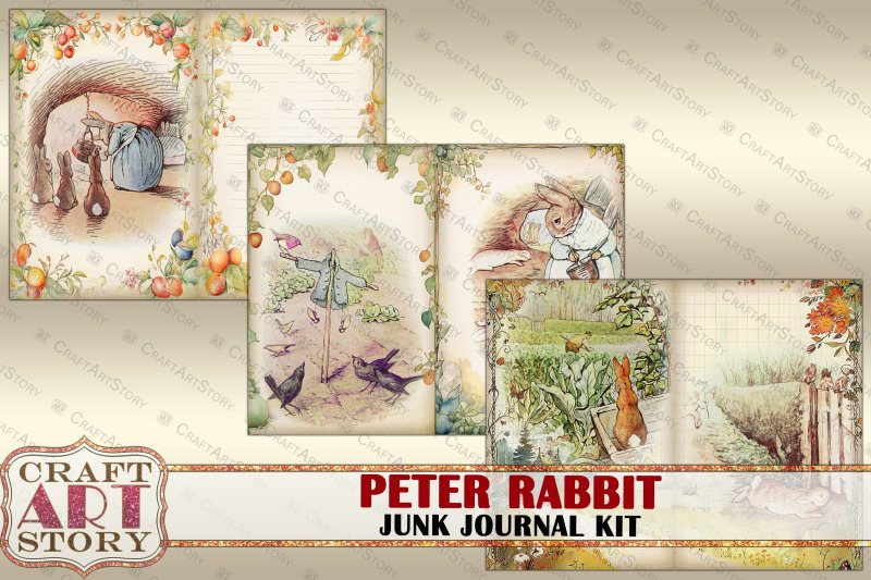 peter-rabbit-beatrix-potter-junk-journal-pages-fantasy-fairy