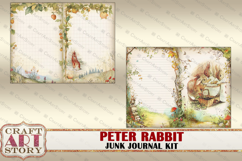 peter-rabbit-beatrix-potter-junk-journal-pages-fantasy-fairy