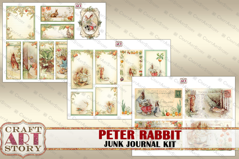 peter-rabbit-beatrix-potter-junk-journal-pages-fantasy-fairy