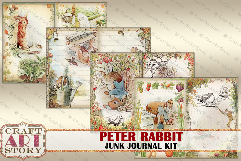 peter-rabbit-beatrix-potter-junk-journal-pages-fantasy-fairy