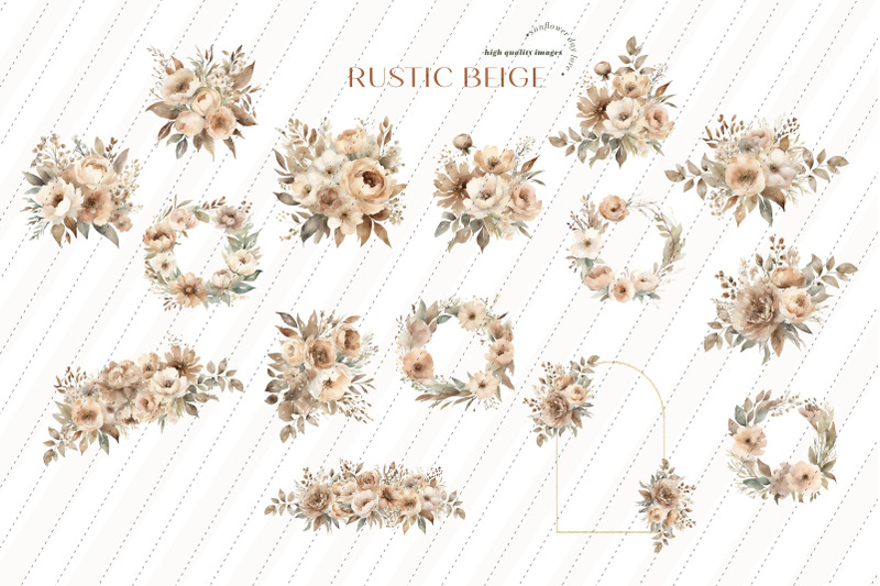 elegant-rustic-beige-flowers-clipart