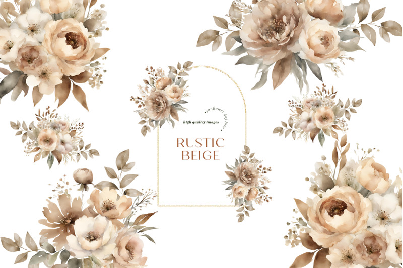 elegant-rustic-beige-flowers-clipart