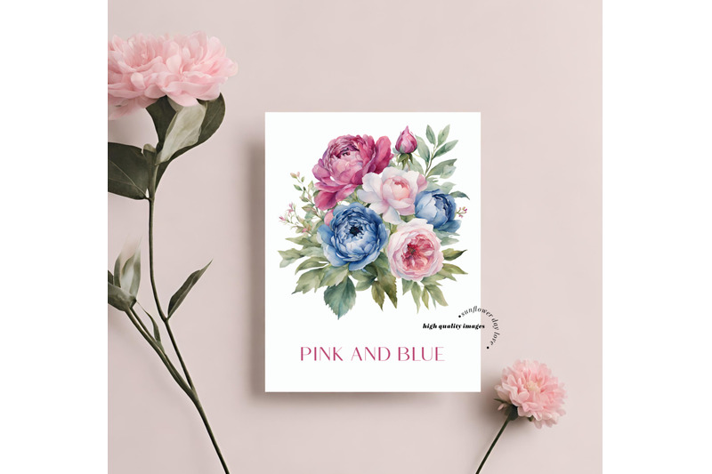 elegant-pink-amp-blue-flowers-clipart