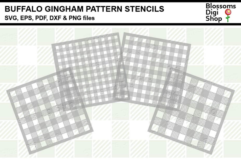 buffalo-gingham-pattern-stencils-svg-eps-pdf-dxf-amp-png-files