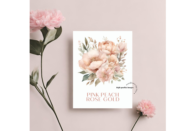 elegant-rose-gold-floral-clipart-pink-peach-flowers