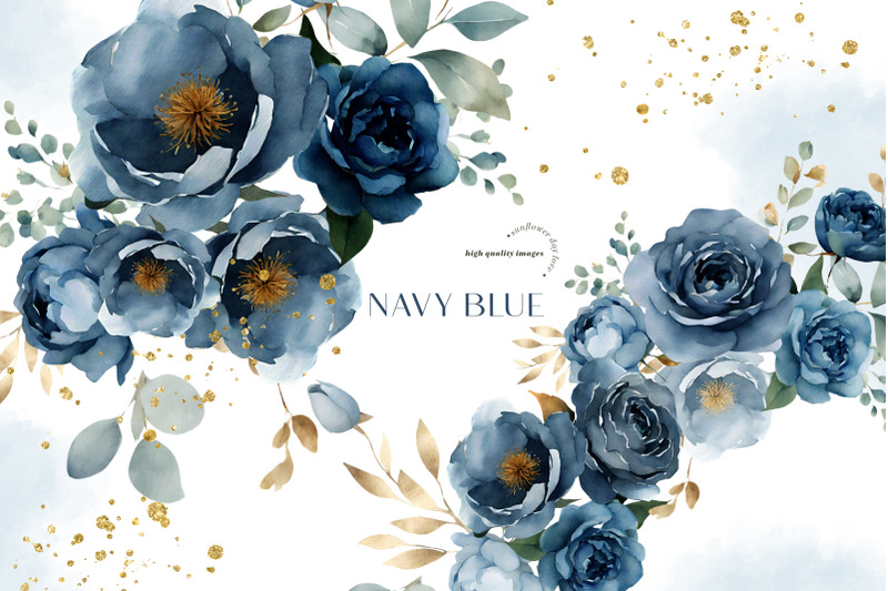 navy-blue-flowers-bouquets-clipart