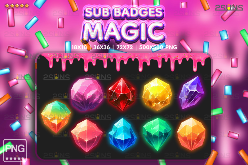 9-magic-sub-badges-gem-rystal-twitch-badges