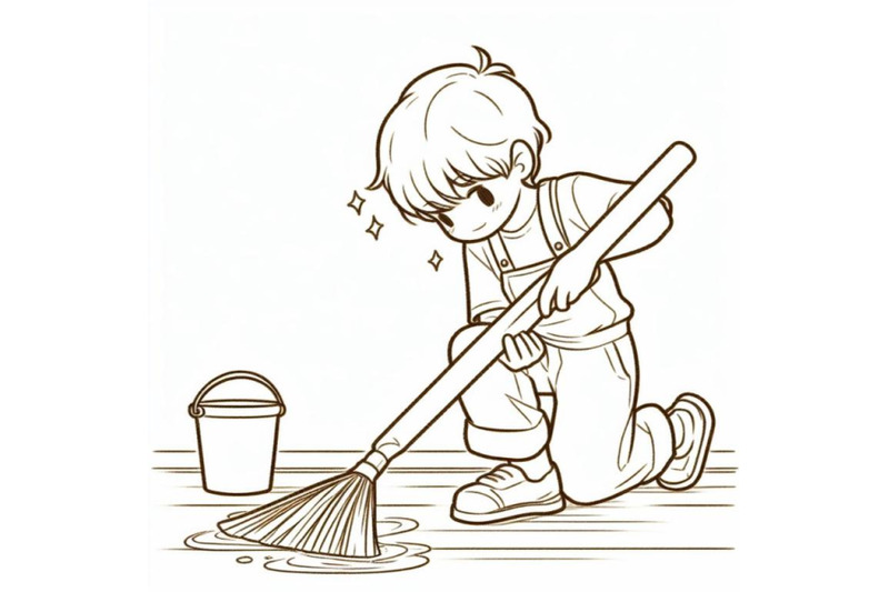 4-a-boy-diligently-sweep-floor