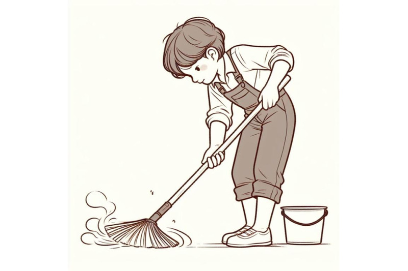 4-a-boy-diligently-sweep-floor