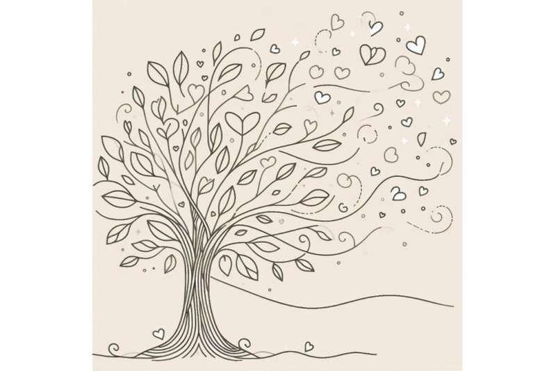 4-love-tree-with-hearts-for-your-design