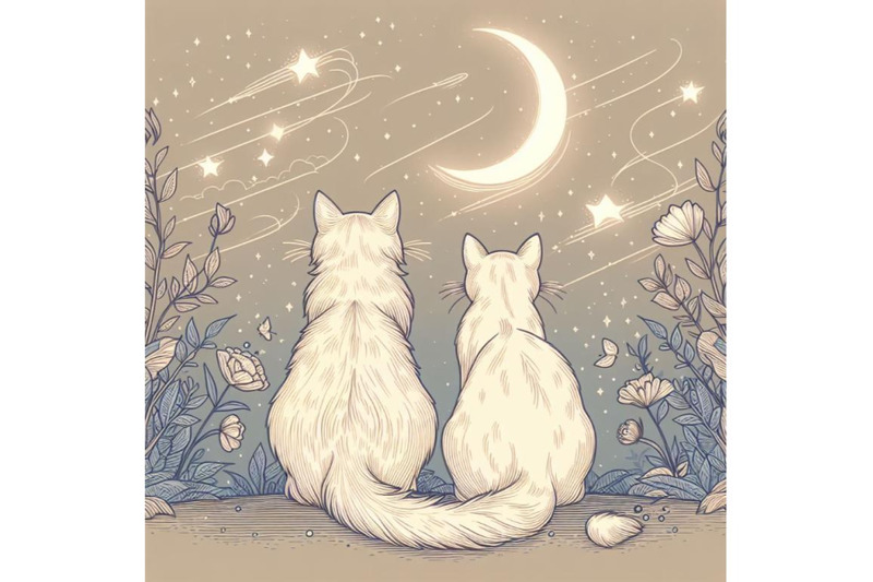 4-couple-of-cats-watching-the-moonlight