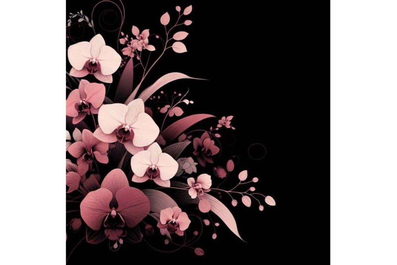 4-a-very-stylish-floral-background-with-pink-orchid-flowers