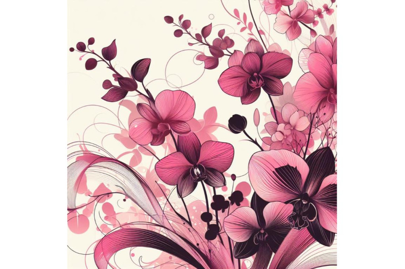 4-a-very-stylish-floral-background-with-pink-orchid-flowers