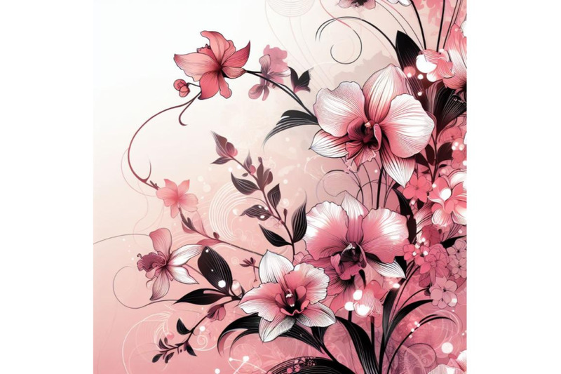 4-a-very-stylish-floral-background-with-pink-orchid-flowers