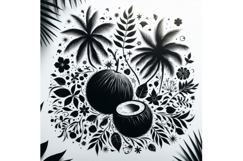 4-coconut-on-a-white-background