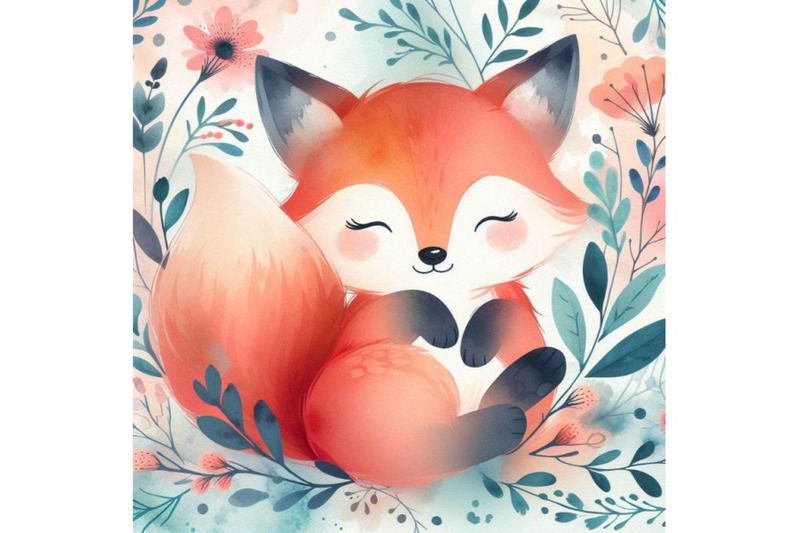 4-cute-watercolor-fox