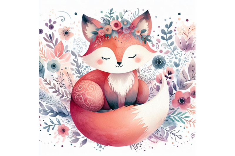 4-cute-watercolor-fox