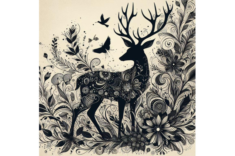 4-hand-drawn-deer