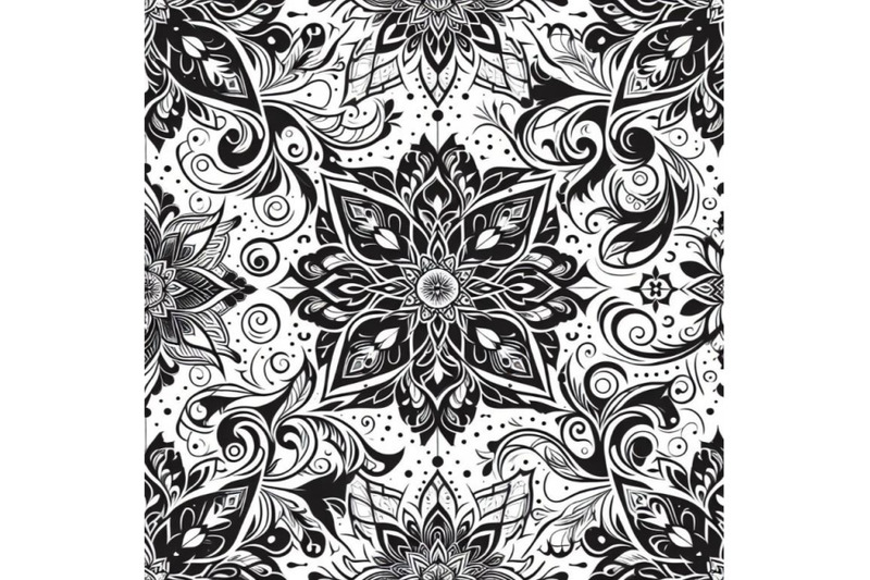 4-lacy-flourish-geometric-seamless-pattern-on-white-background