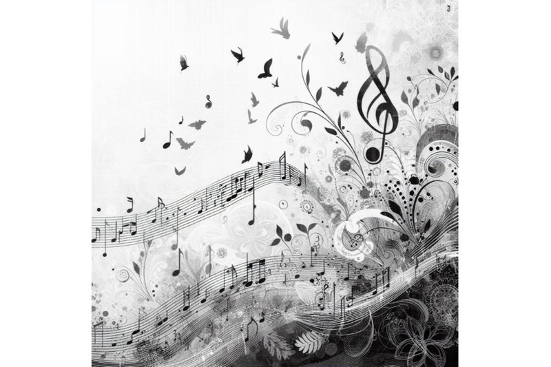 4-music-notes-background-on-white