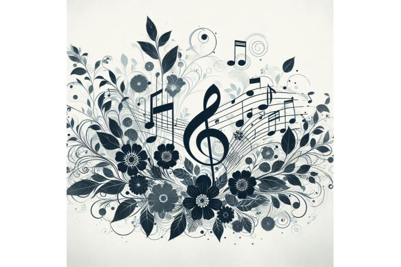 4-music-notes-background-on-white