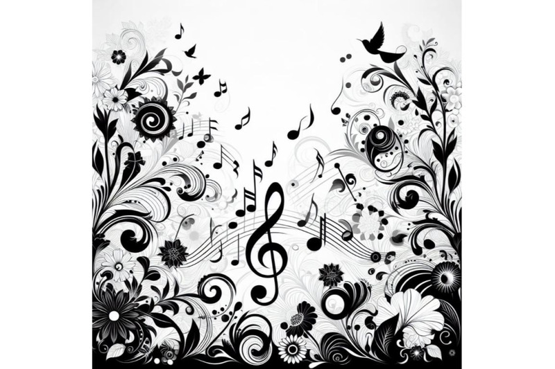 4-music-notes-background-on-white