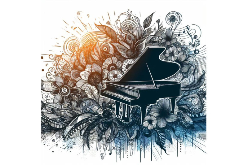 4-piano-sketch-doodle-style