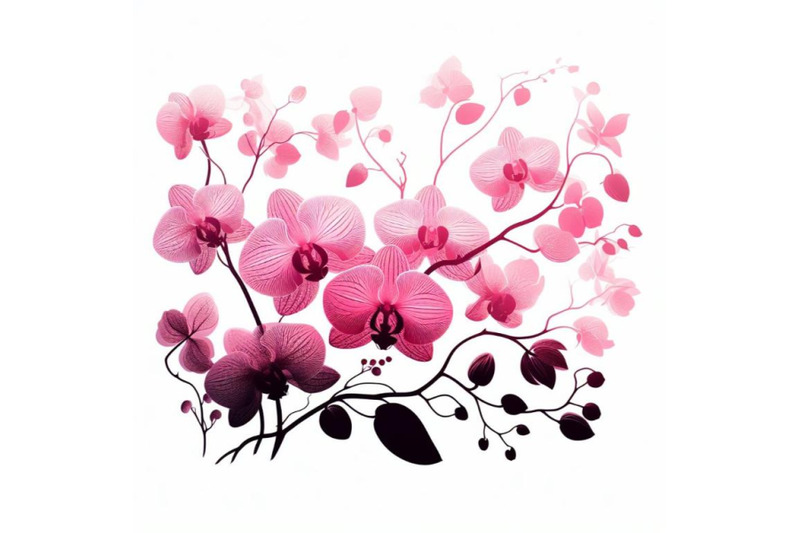 4-pink-orchid-pink-flowers-orchid-on-a-white-background