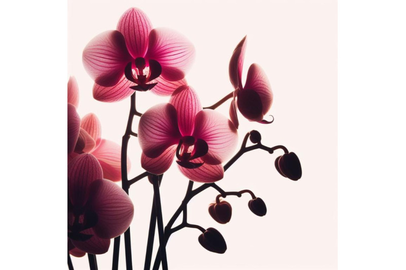 4-pink-orchid-pink-flowers-orchid-on-a-white-background