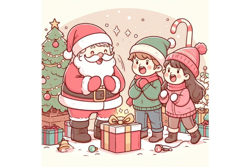 4-kids-joyfully-seeing-santa-hoped-for-a-gift