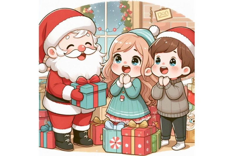 4-kids-joyfully-seeing-santa-hoped-for-a-gift