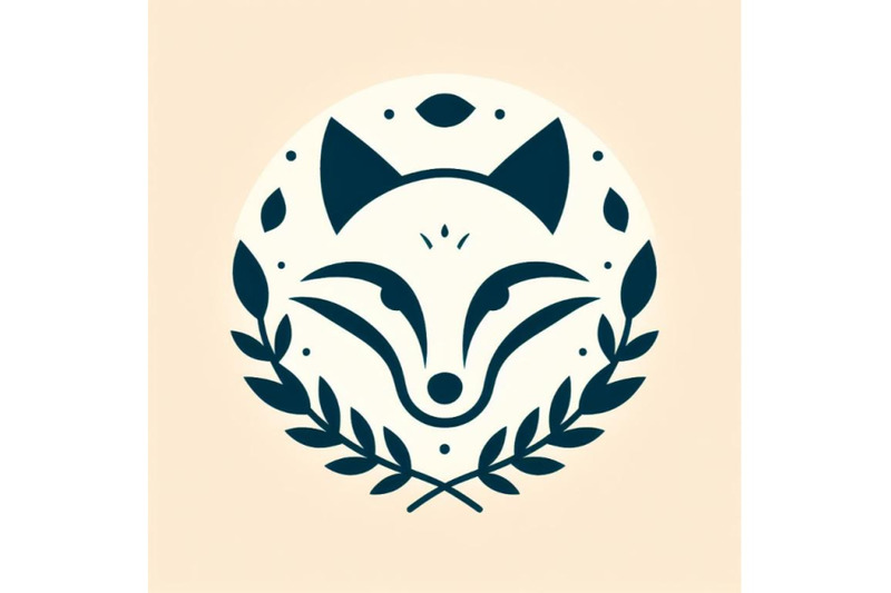 4-set-of-fox-head-logo-minimal-modern-icon-flat-vector-style