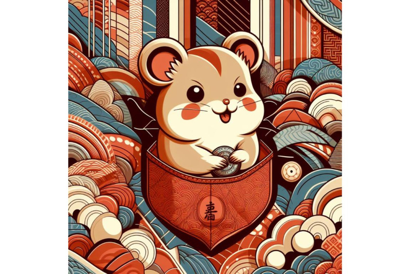 4-set-of-illustration-of-a-cute-hamster-in-a-pocket