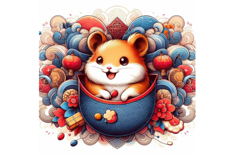 4-set-of-illustration-of-a-cute-hamster-in-a-pocket