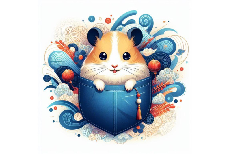 4-set-of-illustration-of-a-cute-hamster-in-a-pocket