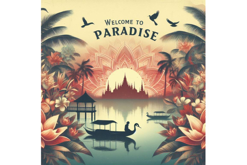 4-welcome-to-paradise-exotic-places-vintage-flyer-concept