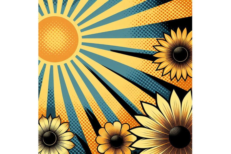 4-yellow-orange-sun-pop-art-retro-rays-background