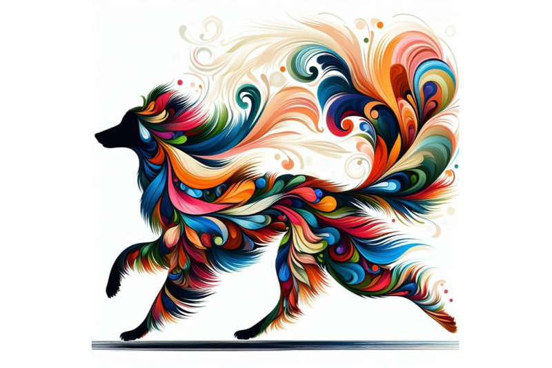 4-set-of-running-colorful-dog-running-colorful-long-haired-dog