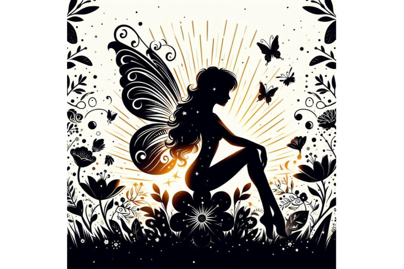 4-set-of-sitting-fairy-silhouette-magical-fairy-logo-mythical-tale-ch