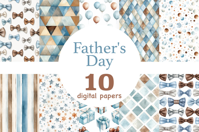 fathers-day-digital-paper-checkered-pattern