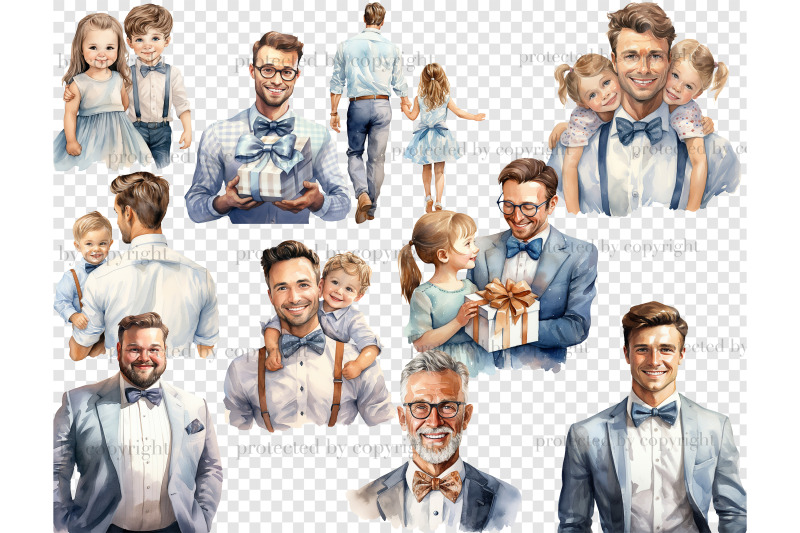 fathers-day-clipart-collection-male-illustration-set