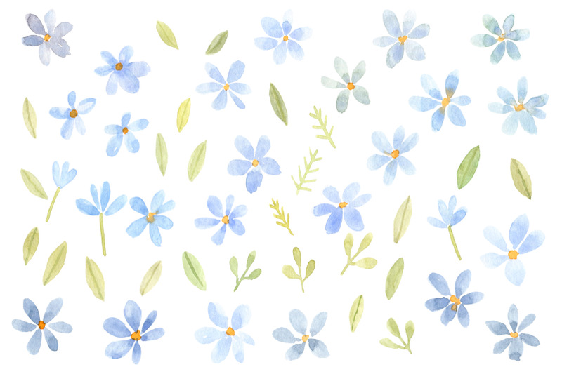 light-blue-watercolor-flowers-png