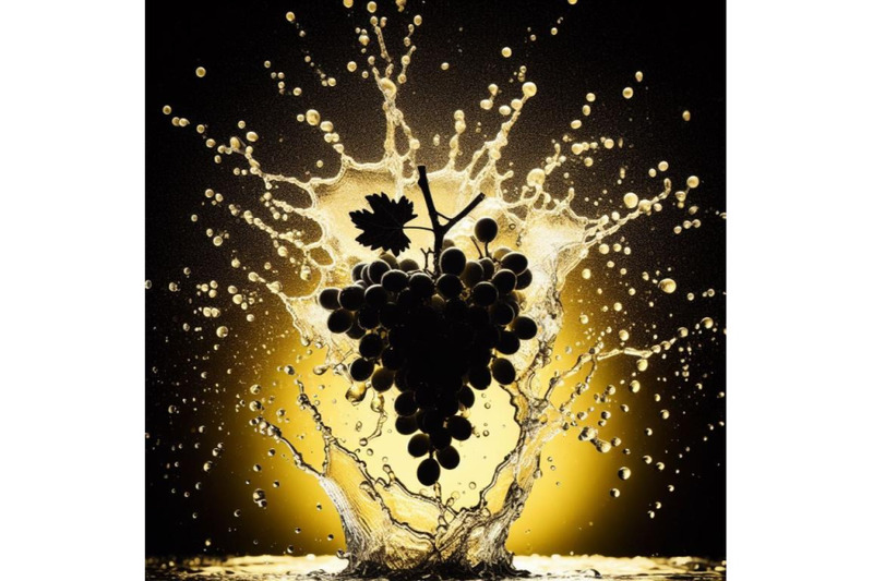 4-a-bunch-of-grapes-is-being-splashed-with-water