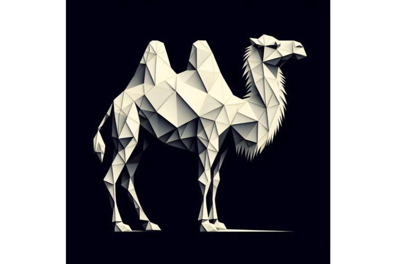 4-camel-white-paper-polygonal