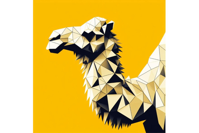 4-camel-white-paper-polygonal