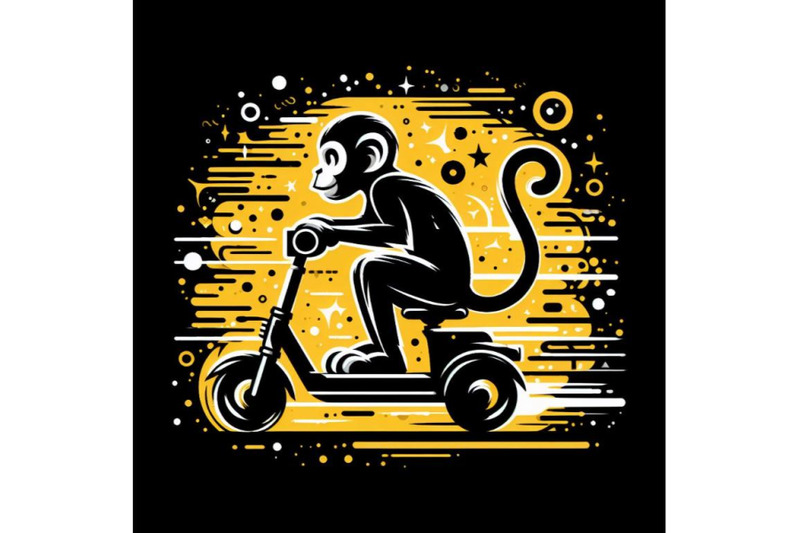 4-cartoon-monkey-riding-a-scooter